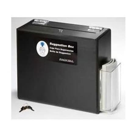 Val-Pak Products RackEm Racks  Suggestion Box-Ballot Box - Lockable- Black Heavy- Duty Plastic RA300002